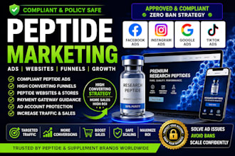 fix rejected peptide ads and run compliant peptide ads to boost peptide sales