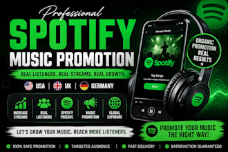 do USA UK germany spotify music promotion spotify presave spotify real listeners