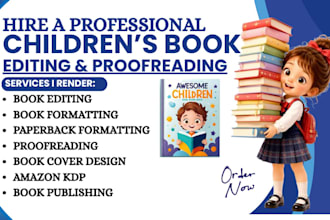 edit and proofread your children story book, kids book editor