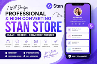design a professional and high converting stan store