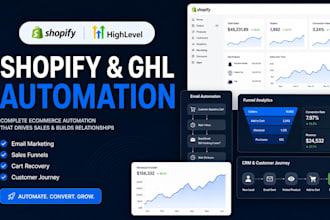 build gohighlevel ecommerce funnel shopify automation ghl email marketing