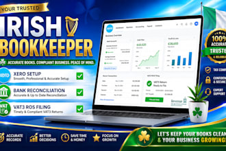be your irish bookkeeper xero setup, bank reconciliation, and vat3 ros filing