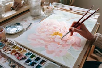 paint watercolor portrait and watercolor art