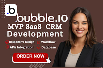 build bubble io web application mvp saas crm development apis integration