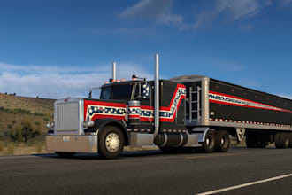 build american truck simulator skin and euro truck trailers2 map mods