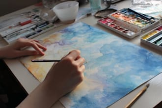watercolor portrait art, watercolor painting