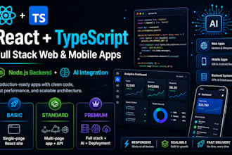 build full stack web apps with react, typescript, and nodejs
