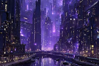 create environment concept art or sci fi illustration