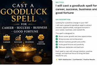 cast a good luck spell to attract success and opportunities
