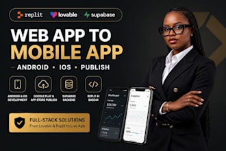 replit web app ai mobile app, web developer, supabase backend, replit ai base44
