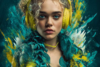 design creative album cover art or music artwork