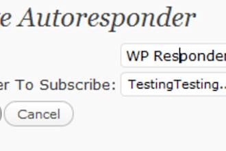 install and setup auto responder on your wordpress blog