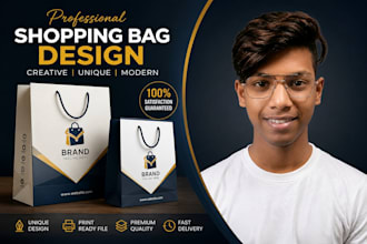 design custom shopping bag, tote bag, paper bag for you