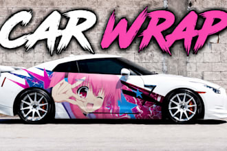 design custom racing car wrap and sports car livery design
