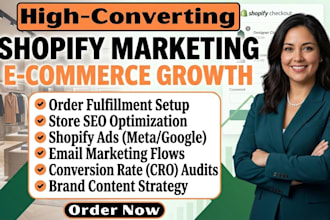 do shopify marketing, ecommerce marketing ads creation email marketing promotion