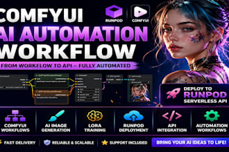 create comyui workflow stable diffusion ai art automation runpod API integration