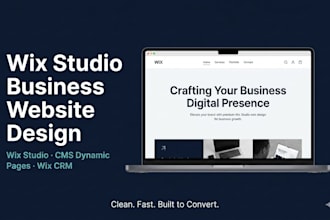 redesign wix studio business website design cms dynamic pages and wix CRM setup