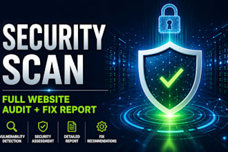 website security scan with vulnerability report