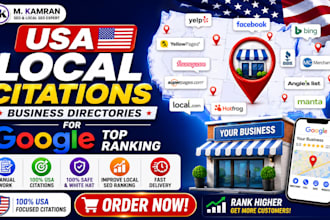 build USA local citations for local SEO and google rankings
