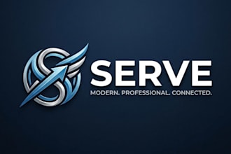 design a modern and professional serve logo for your brand