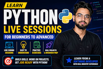 teach python programming from beginner to advanced with projects