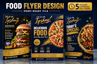 design modern food flyer, restaurant poster or menu design