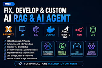 fix develop custom ai rag ai agent proxmox vm lxc docker frigate nvr n8n zfs
