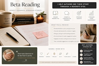 beta read your fiction manuscript with detailed feedback