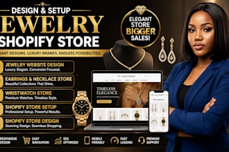 design jewelry website earrings necklace wristwatch store jewelry shopify store