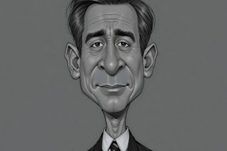 make simple big head caricature portrait