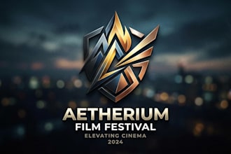 design a cinematic and modern film festival logo for your event