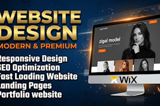 create a wix portfolio website for models and brands