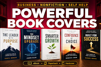 design minimalist selfhelp book cover business cover for KDP