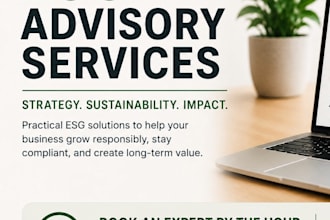 deliver expert esg advisory services for your business hire by the hour
