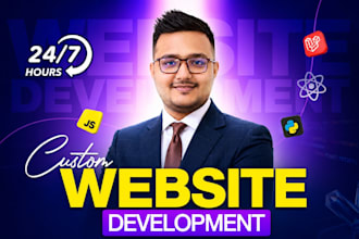 do website development, custom website as full stack web developer