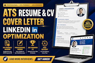 write an ats resume, CV, cover letter and linkedin