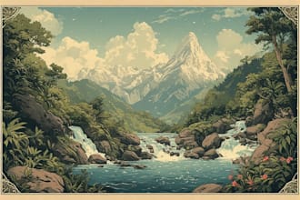 make a high quality vintage poster design