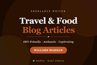 write captivating travel and food blog articles