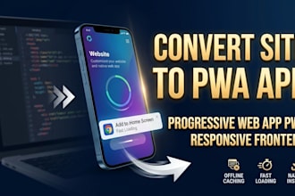 convert website into a responsive progressive web app pwa frontend