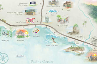 design a custom illustrated map of any place