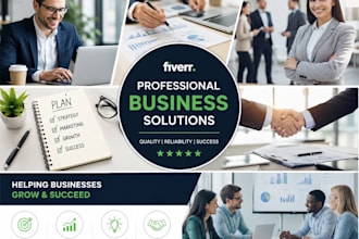 design professional business photo collage