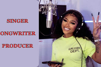 record female vocal for custom song, pop vocalist, songwriter, music producer