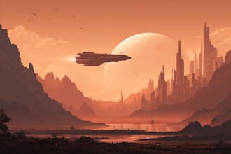 draw a concept art cyberpunk sci fi, futuristic city