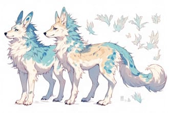 create a custom furry reference sheet illustration professionally