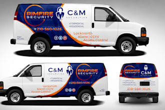 design a professional van wrap and commercial vehicle wrap