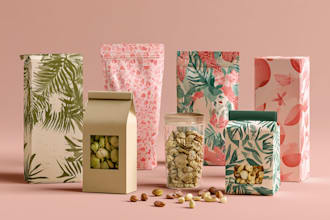 create product pouch design, mylar bag, stand up pouch bag