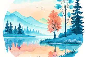 draw a unique watercolor illustration