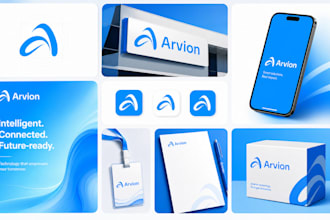 design a modern tech logo and a fast brand identity solution