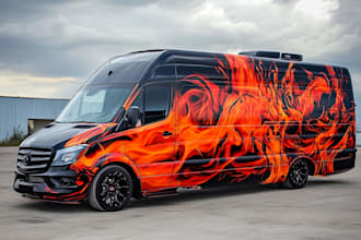 design branding car wrap, vehicle wrap, truck wrap