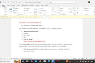 write persuasive ad copy and product descriptions